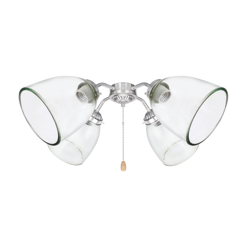 Abat-jour de ventilateur de plafond H 5,5 po (vissé) en verre transparent Empire