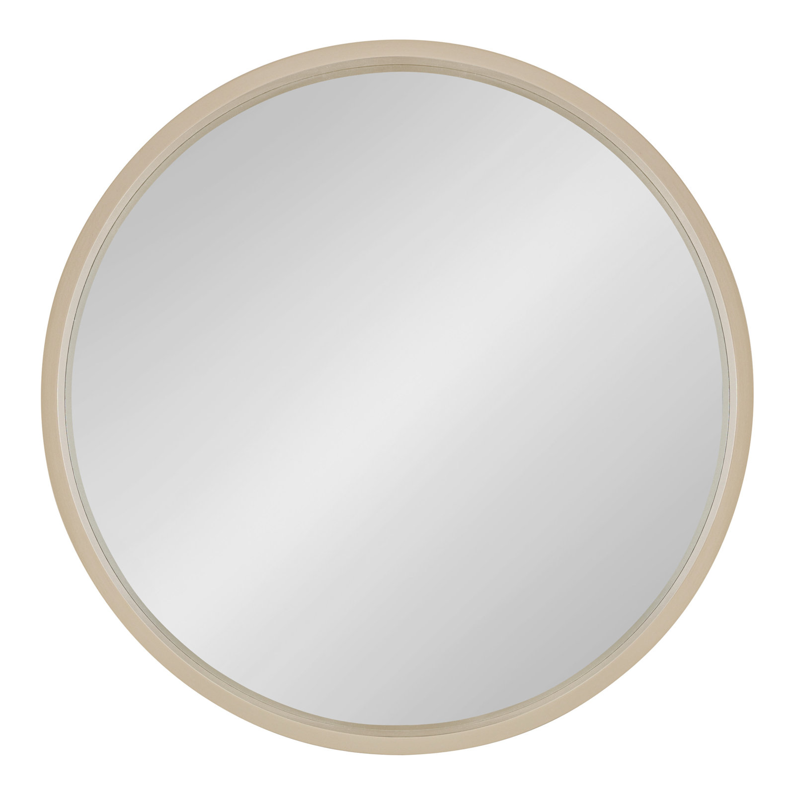 Arranjeet Modern Round Wall Mirror, 21.6" x 21.6", Sand