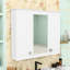 Armoire murale de salle de bain avec 5 tablettes réglables