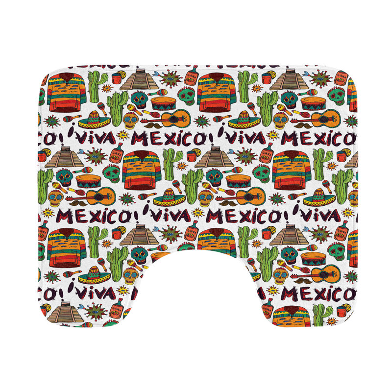 Multicolore tapis de salle de bain en U mexicain 20 po
