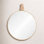 Ady Metal Round Wall Mirror with Hooks