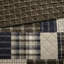 Couette réversible King/King, noire/brun, garnie de coton et imprimée, patchwork doux.