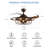 Caronni 48'' Retractable Blades Ceiling Fan with Remote Control and Light Kit Included-2037490188