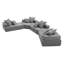 Canapé modulaire surdimensionné en U de Boneless