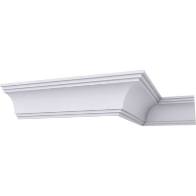 Endurathane Kent Crown Moulding, 5 7/8"H x 5 7/8"P x 8 3/8"F x 94 1/2"L, Factory Primed