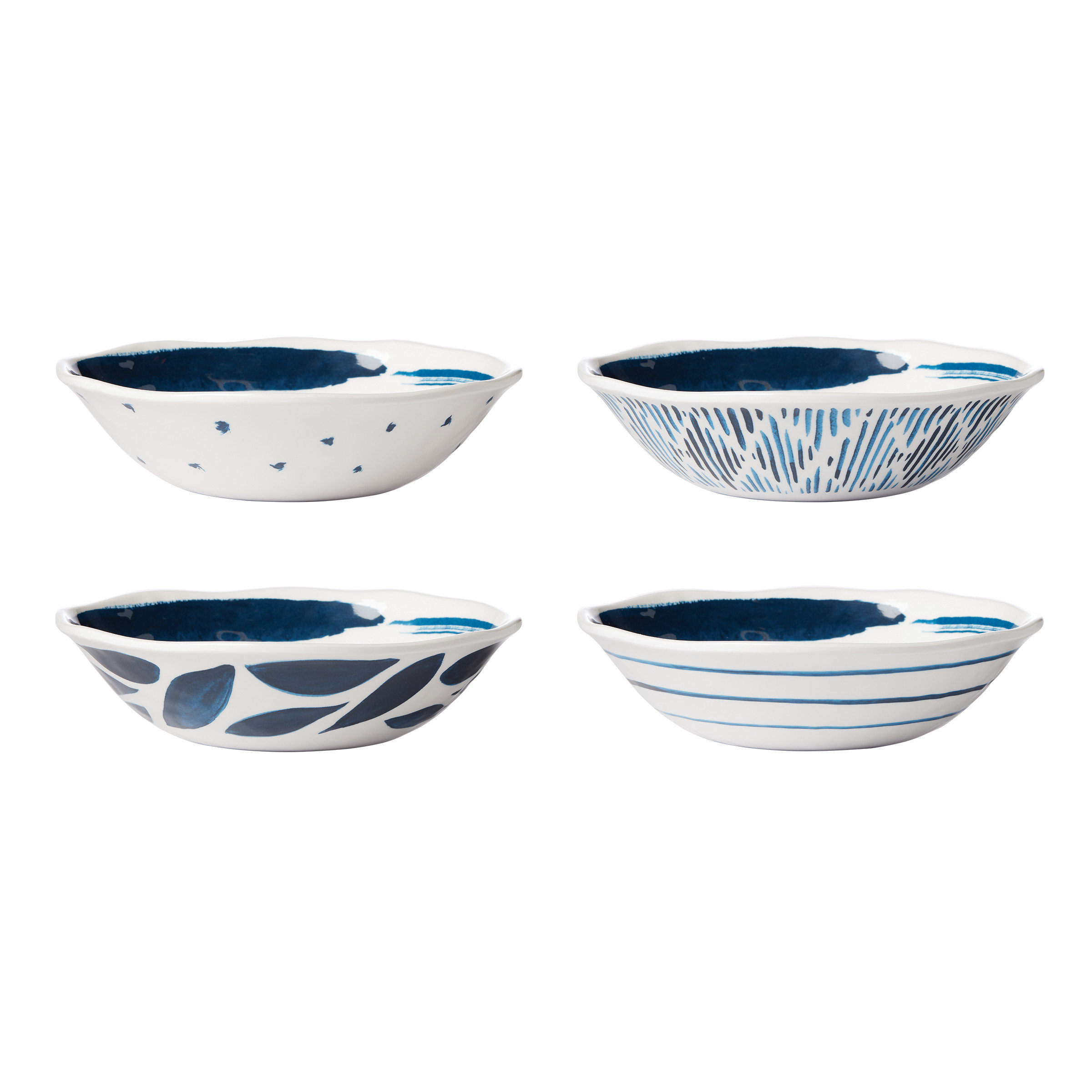 Bay Colors Blue Accent Plates - Set Of 4 – Corporation