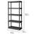 Sterilite 75.2 Inch Heavy Duty Durable 5 Shelf Ventilated Shelving Unit, Grey