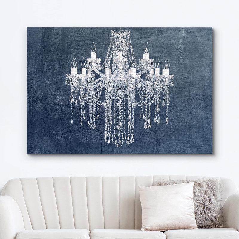 Lustre en cristal gris pastel blanc fantaisie décorant des lumières contemporaines relaxantes et calmes, Toile tendue
