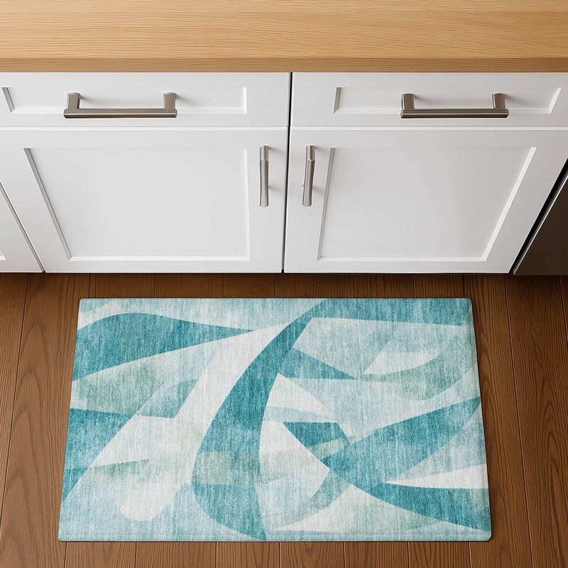 Premium Machine Washable Ashington AMF1836 Swirls Rug, Rectangle 1'8" x 2'6"