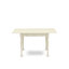 L'ensemble de table de salle à manger 5 pièces pour 4 personnes comprend une table de cuisine rectangulaire avec Dropleaf et 4 chaises de salle à manger Parson en lin Shitake, blanc lin-106903020-109972848-109972849