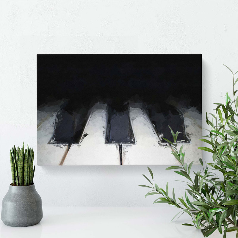 Keys of the Piano in Abstract - Wrapped Canvas, 40cm H x 60cm W x 3cm D