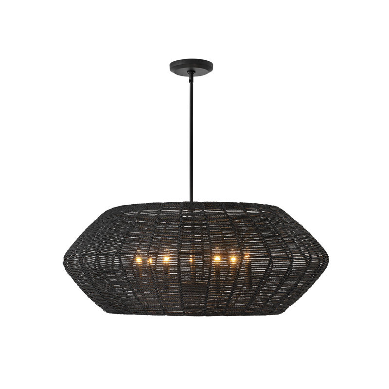 Ariza 7-Light Chandelier, Black, Black