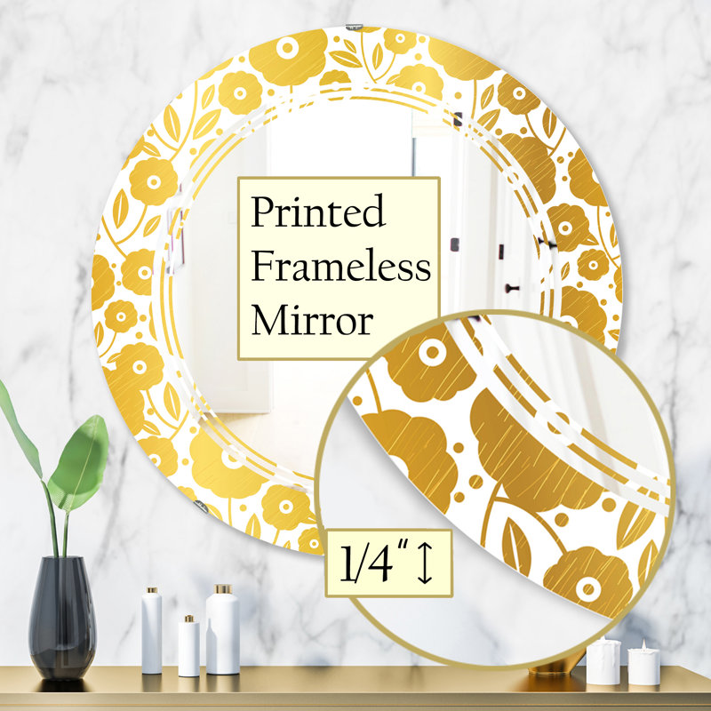 Miroir mural Floral I Triple C Cottage Americana, 31,5 po x 31,5 po