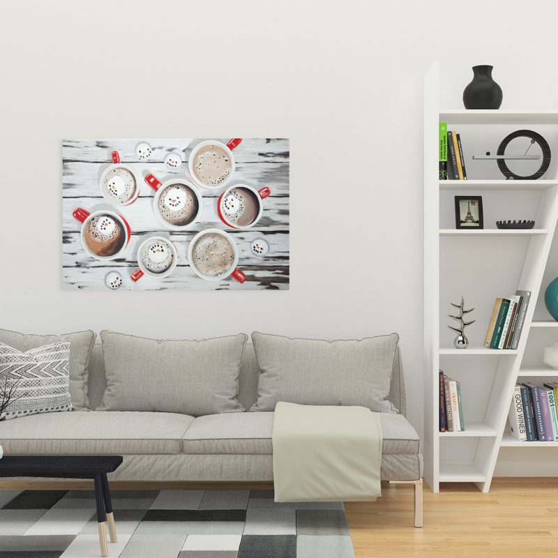 Chocolat chaud des Fêtes - Toile rouge pour décoration intérieure