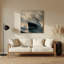 Art moderne en métal beige-132159584
