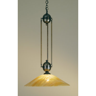 Luminaire suspendu conique à 1 lumière Revival