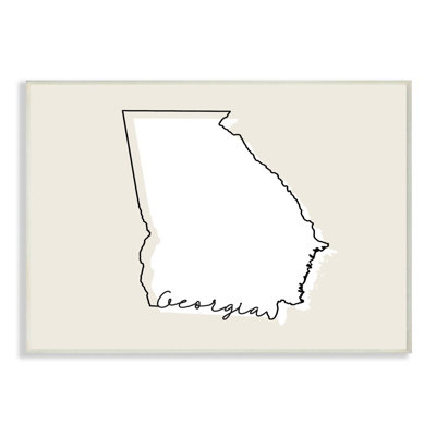 «Georgia Home State Map Neutral Design», impression sur toile