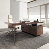71.5" Modern Standing L-Shape Desk with Side Cabinet and lifter Desktop (Table Top Has No Pre-Drilled Holes)