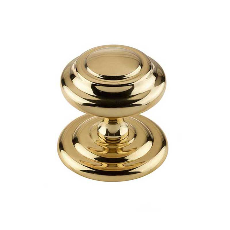 Donald Single Dummy Door Knob, Polished Brass