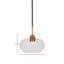 Luminaire suspendu à tige Ader présenté en verre fini noir mat et laiton-1918521789-1961016600