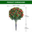 Arbre à fleurs artificielles 23.6 "avec épi de sol, arbres topiaires en soie artificielle, paquet de 2-1734051573
