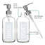 White Glass Soap Dispenser Set 2 Pack