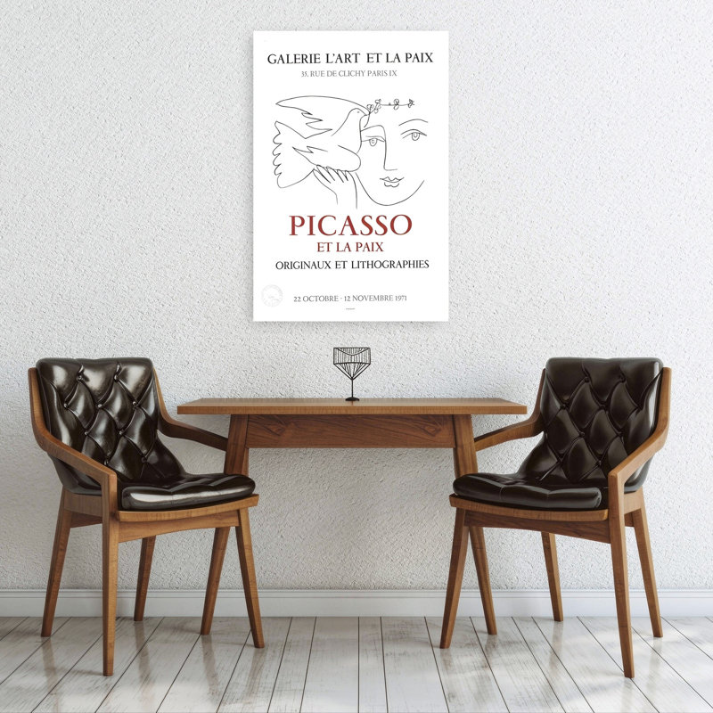 Peace Dove Portrait Abstract Classic Elegant Bird Nature Portrait Wall Art Print 1 Piece Wrapped Canvas Wall Art
