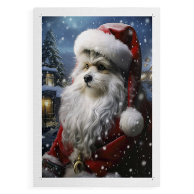 Santa Paws I - Impression sur toile seulement - NON-CADRE