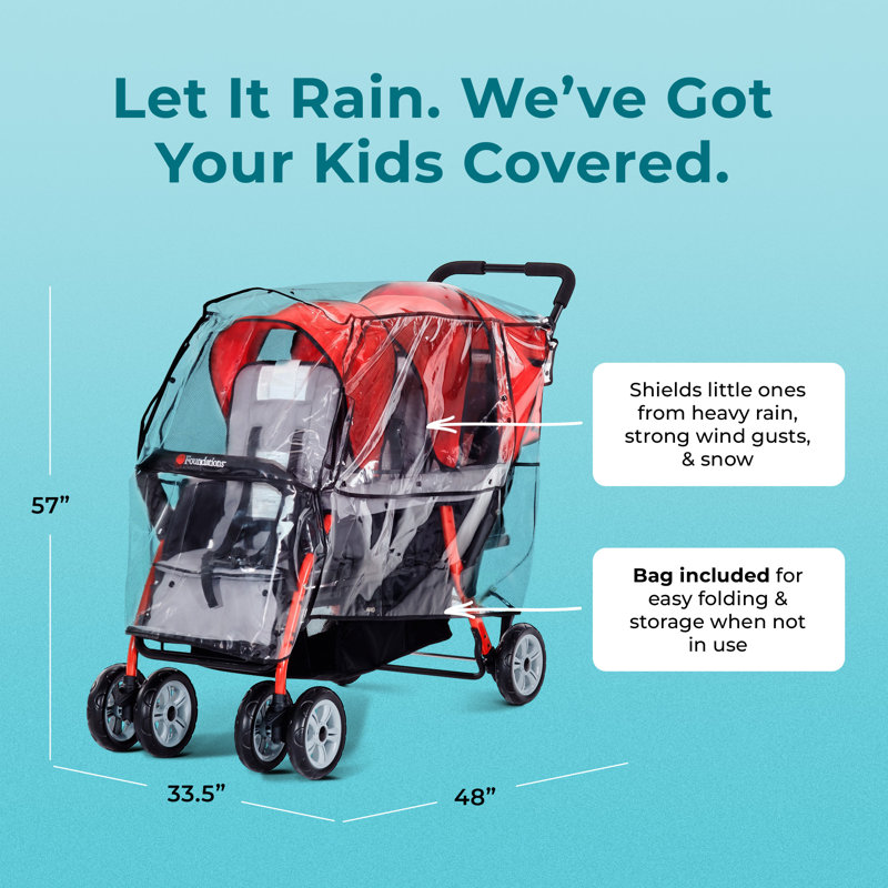 Housse de pluie Foundations Triple Stroller