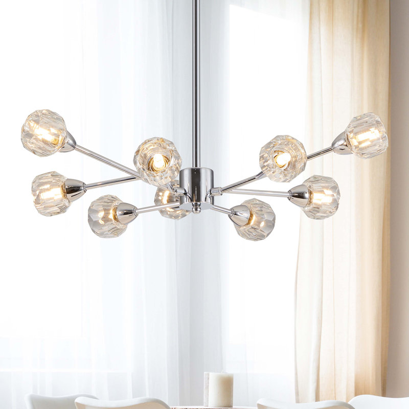 Marthajane 9 - Light Sputnik Chandelier, Chrome