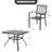 5-piece Metal Outdoor Dining Set With Umbrella Hole, 4 Stackable Chairs-121287926-121287925