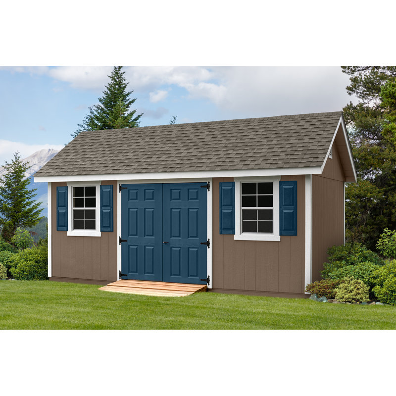 10 ft. W x 18 ft. D Manufactured Wood Storage Shed, Without Floor