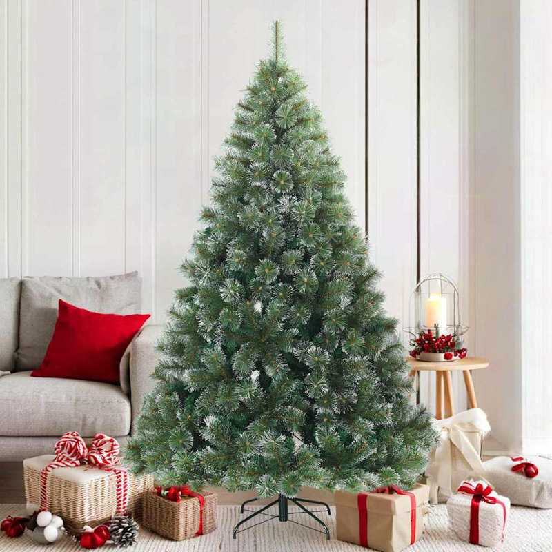  Artificial Hinged Christmas Tree Snow Flocked White, 5.91' H