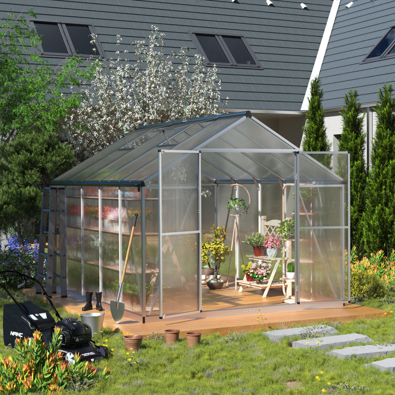 97.2' W x 118.9'' D Heavy-Duty Polycarbonate Greenhouse