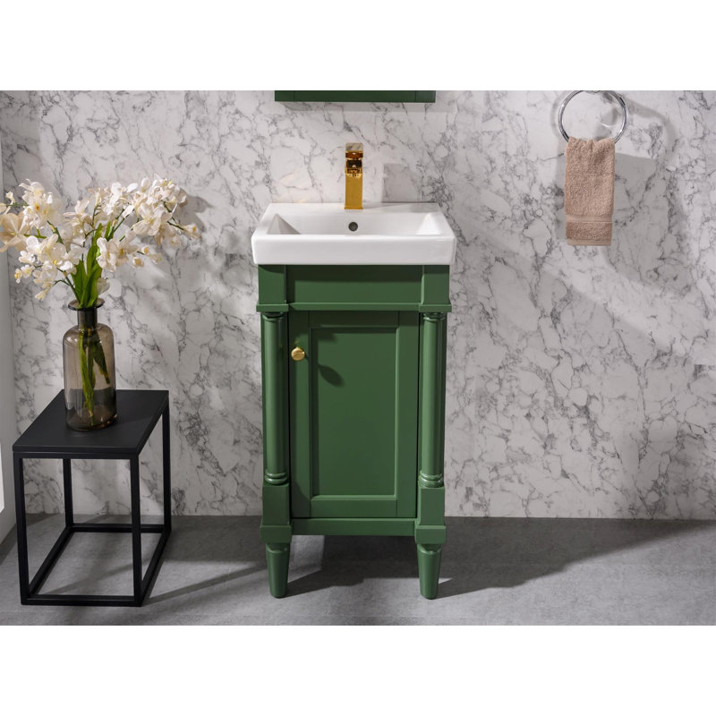 Ensemble de meuble-lavabo simple 17,5 "Makris, Vert Vogue