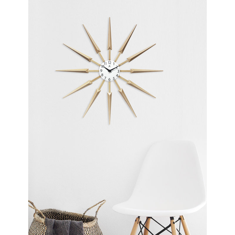 Horloge murale 24,5 pouces Donaway, Brun clair