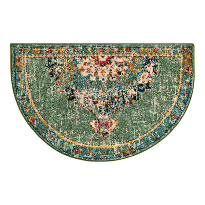 Galyean Abstract Green/Orange Area Rug