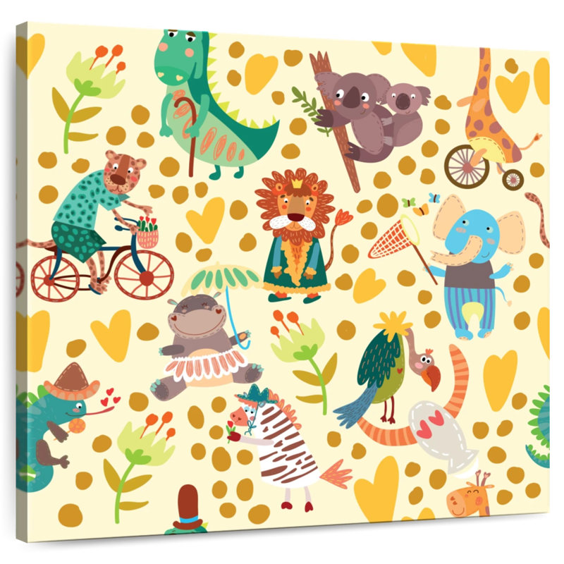 Ashelle, motif d'animaux de safari, H 16 po x l 16 po