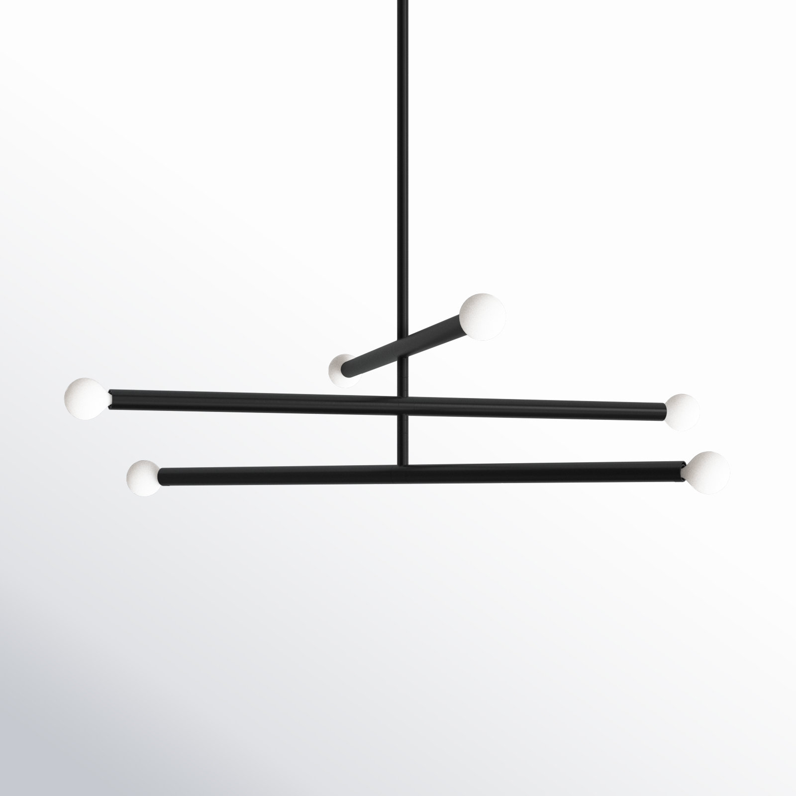 Jamir 6 - Light Dimmable Sputnik Chandelier, Black