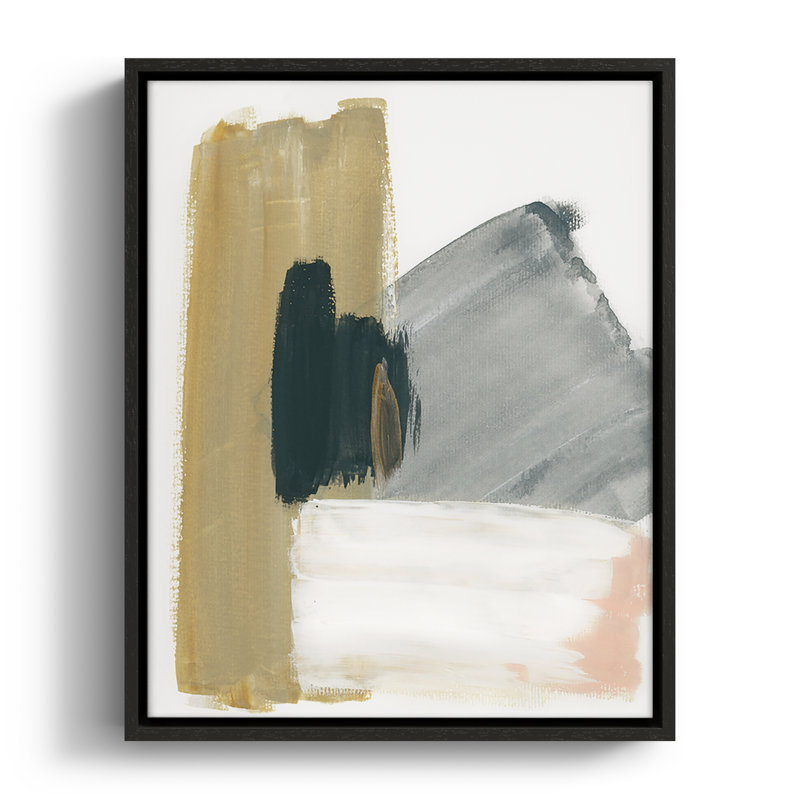 Marble Block Symmetry II by Stella Chang, Espresso Framed, 15.5" H x 12.5" W x 2" D