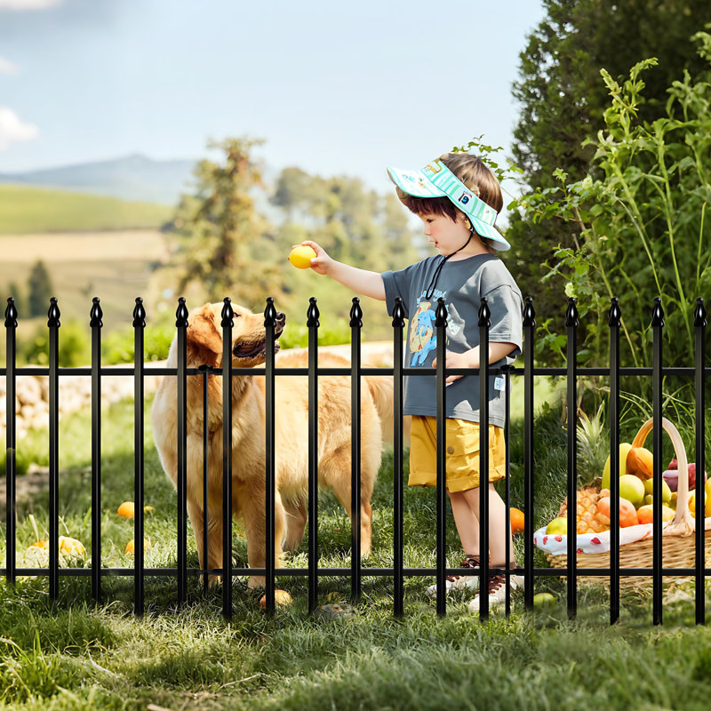 ELEP Black Metal Pet Barrier, 71" H x 56" W x 2" D
