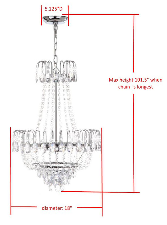 Maxwell 3 - Light Dimmable Empire Chandelier