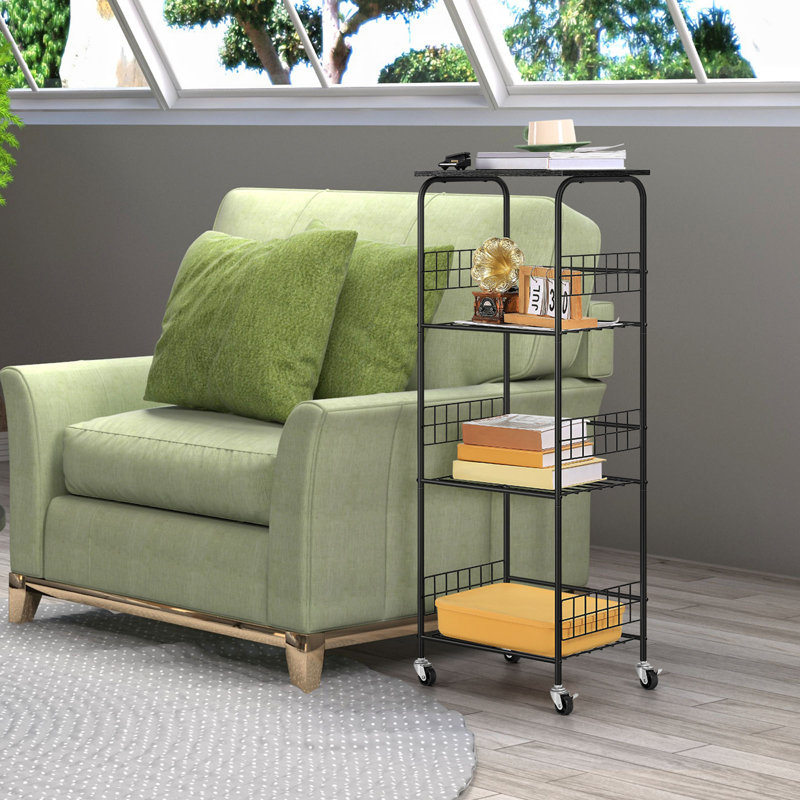 Four - Tier Round Tube Wire Storage Rack