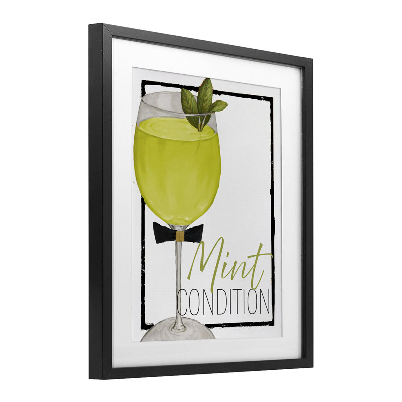 «Mint Condition Cocktail», reproduction encadrée sous verre, conception de Lorenzo Collective, H 21 po x l 17 po