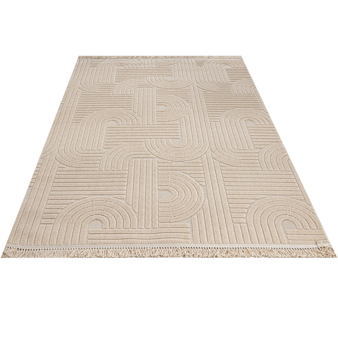 Teppich Milkweed aus Baumwolle in Beige