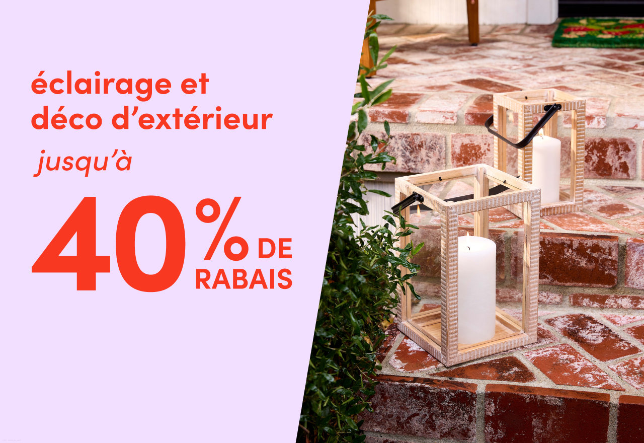 éclairage et déco d'extérieur en solde