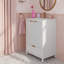 Meuble-lavabo 24,25 po, armoire à panneau blanc texturé, trou de robinet simple, pieds en pin, charnières à fermeture douce, grand rangement (1 tiroir)