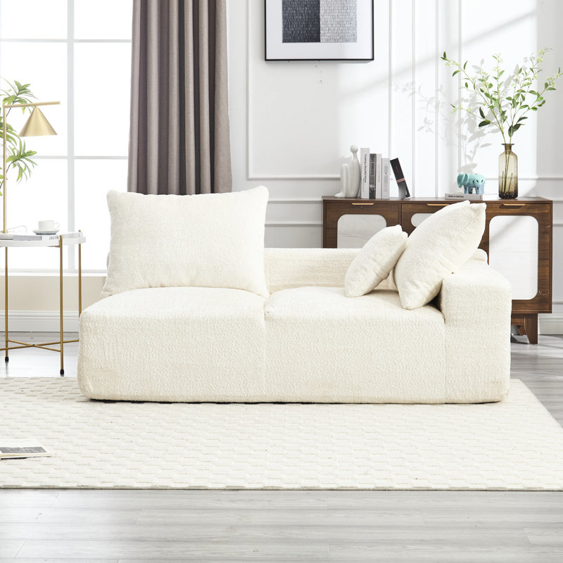 Fauteuil beige à deux chenilles - Matériau de revêtement spacieux et confortable, H 29,93 po x l 29,28 po x P 30,63 po, Beige