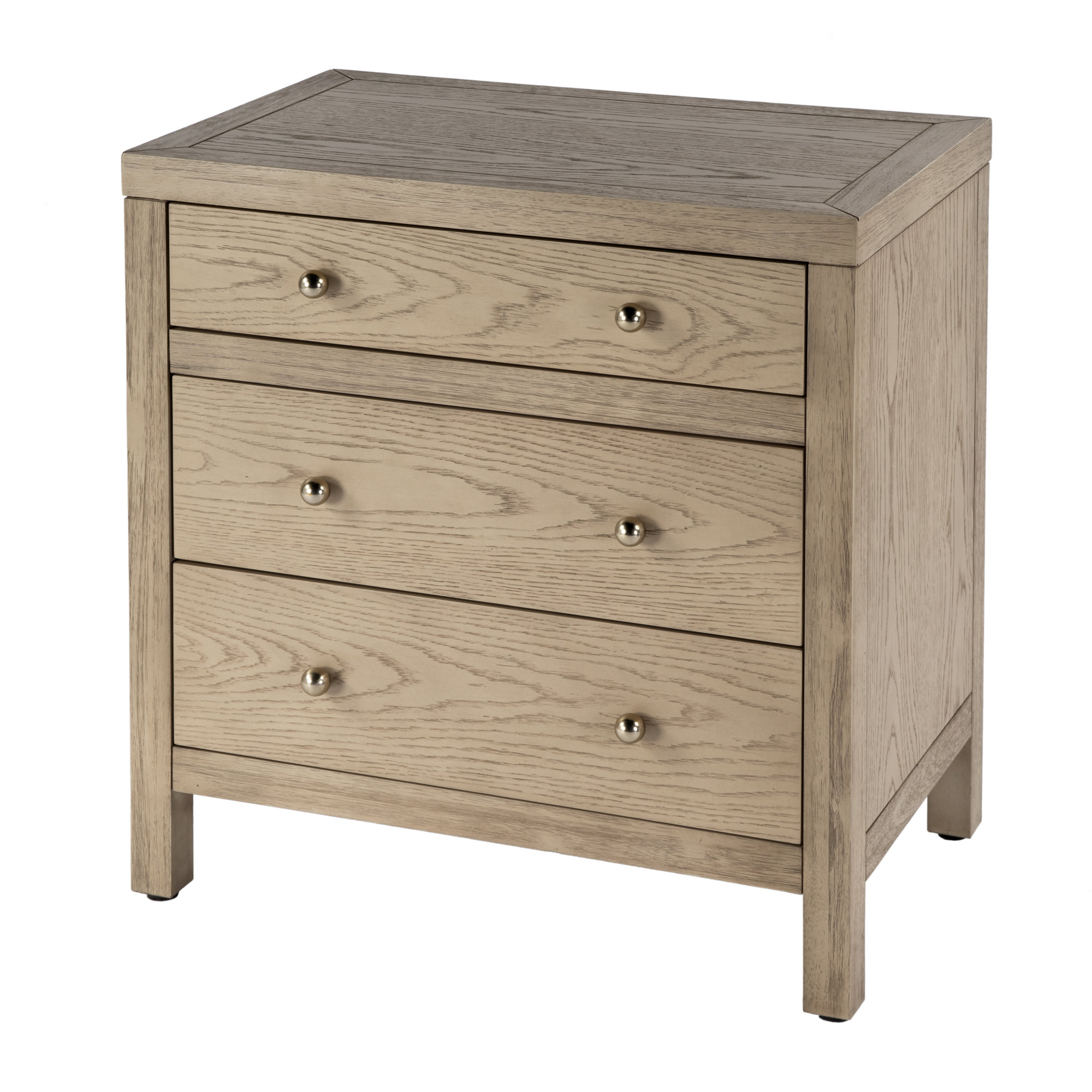 Celine 25" 3-Drawer Dresser, Light Oak