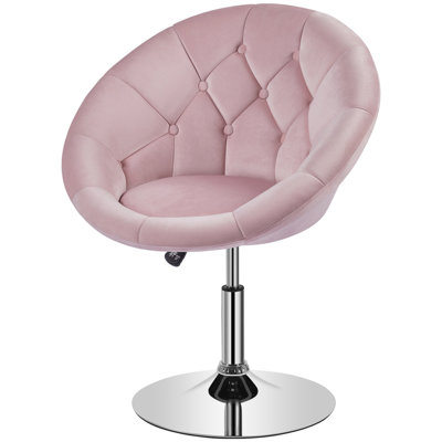 Fauteuil demi-tonneau pivotant capitonné Mavin